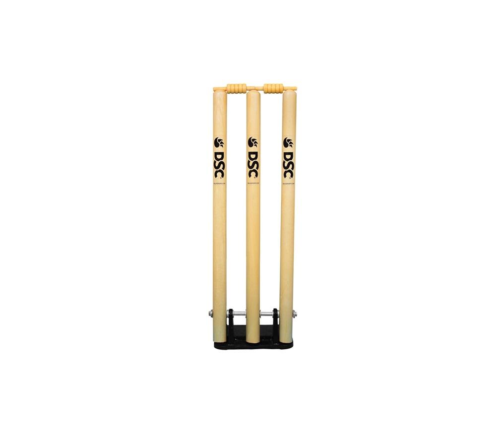 Frühling und Eisen Basis Cricket Stümpfe stump Set mit Bails|Holz| Größe: Voll 1/5