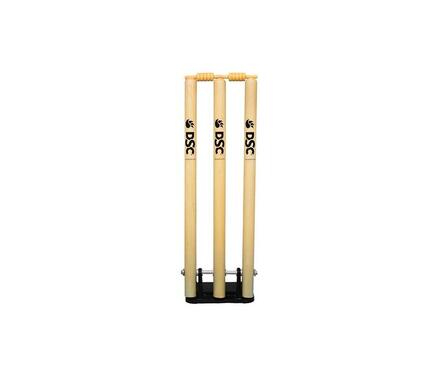 Frühling und Eisen Basis Cricket Stümpfe stump Set mit Bails|Holz| Größe: Voll