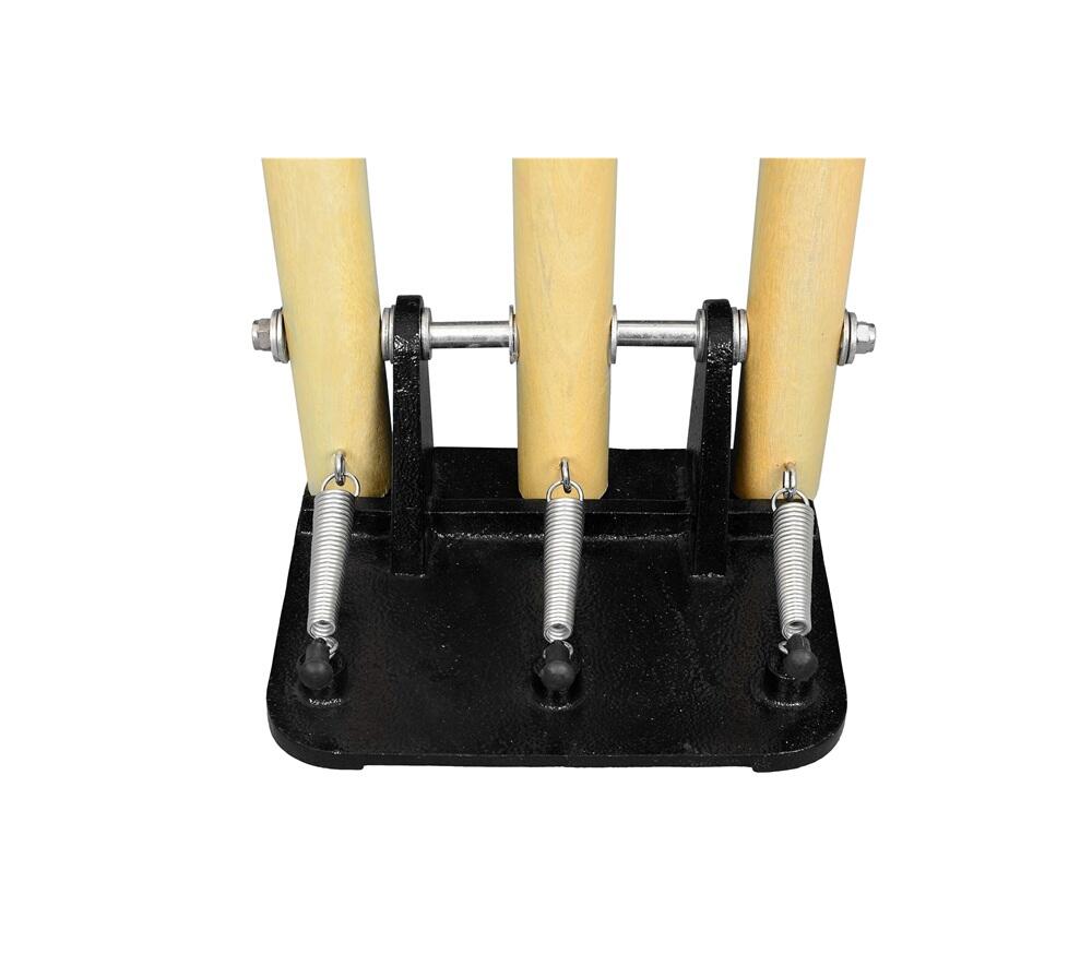 Frühling und Eisen Basis Cricket Stümpfe stump Set mit Bails|Holz| Größe: Voll 4/5