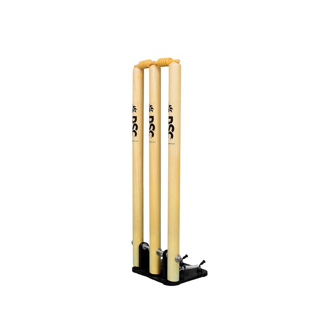 Frühling und Eisen Basis Cricket Stümpfe stump Set mit Bails|Holz| Größe: Voll 2/5