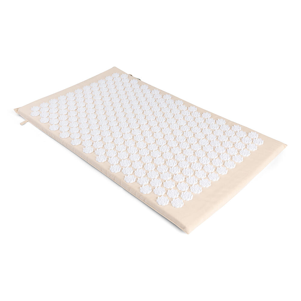 Spijkermat Set met Spijkerkussen - Acupressuur - 76 x 44 cm - Crème 4/6
