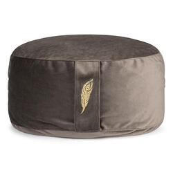 MindBaas - Coussin de méditation - Velours - Gris Foncé