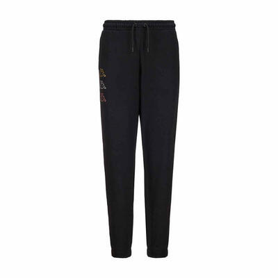 Pantaloni da donna in cotone nero da palestra