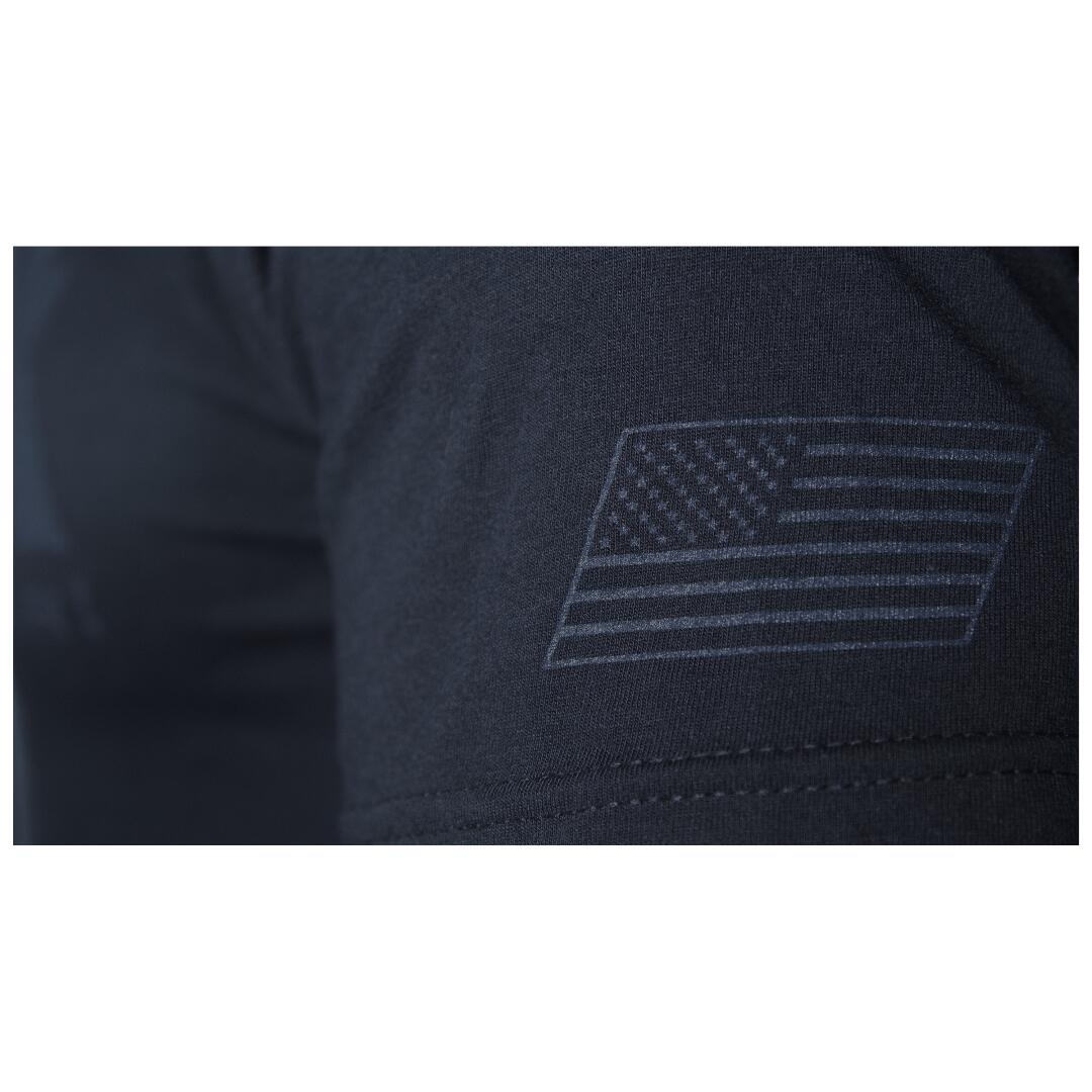Herren USA Flagge "Black Out" 100% Baumwolle T-Shirt 4/5