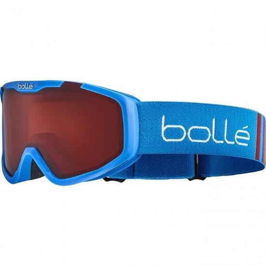 BOLLE Masque de ski ROCKET - couleur RACE BLUE MAT / ecran VERMILLON CAT 2