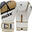 Mănuși de box RDX Quadro Dome 8oz, Alb/Auriu, Maya Hide, Gel triplu, Velcro