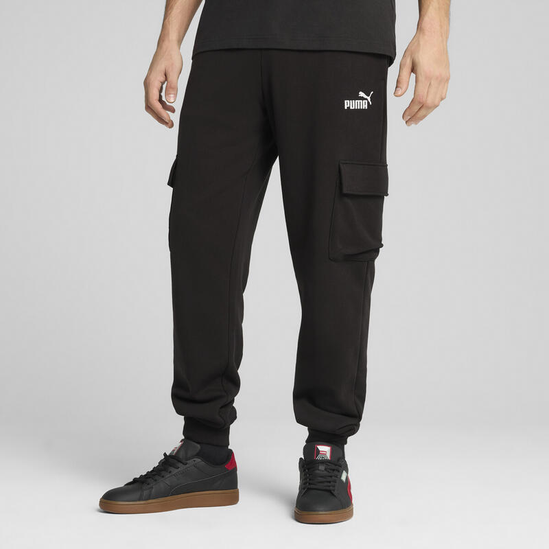 Męskie bojówki z Essentials z logo No. 1 PUMA Black
