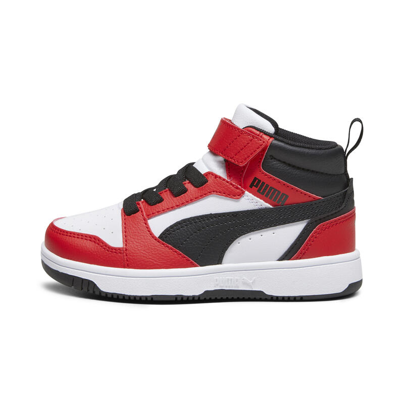Dětské střední tenisky Rebound V6 PUMA White Black For All Time Red