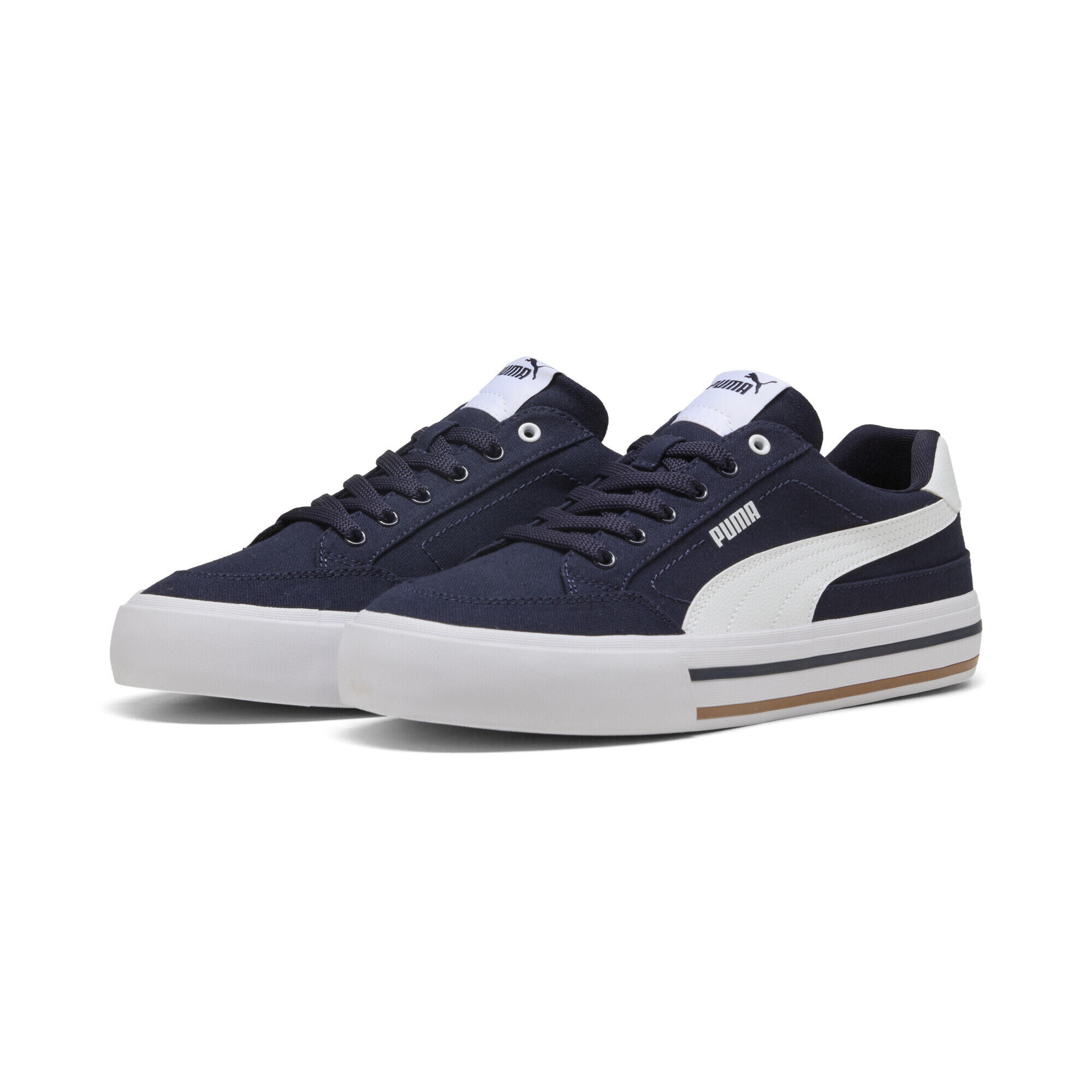 Puma - Sneakers Court Classic Vulcanised Formstrip Unisexe Puma New Navy White Blue - Chaussures De Sport - Blanc|bleu - 43 - Decathlon