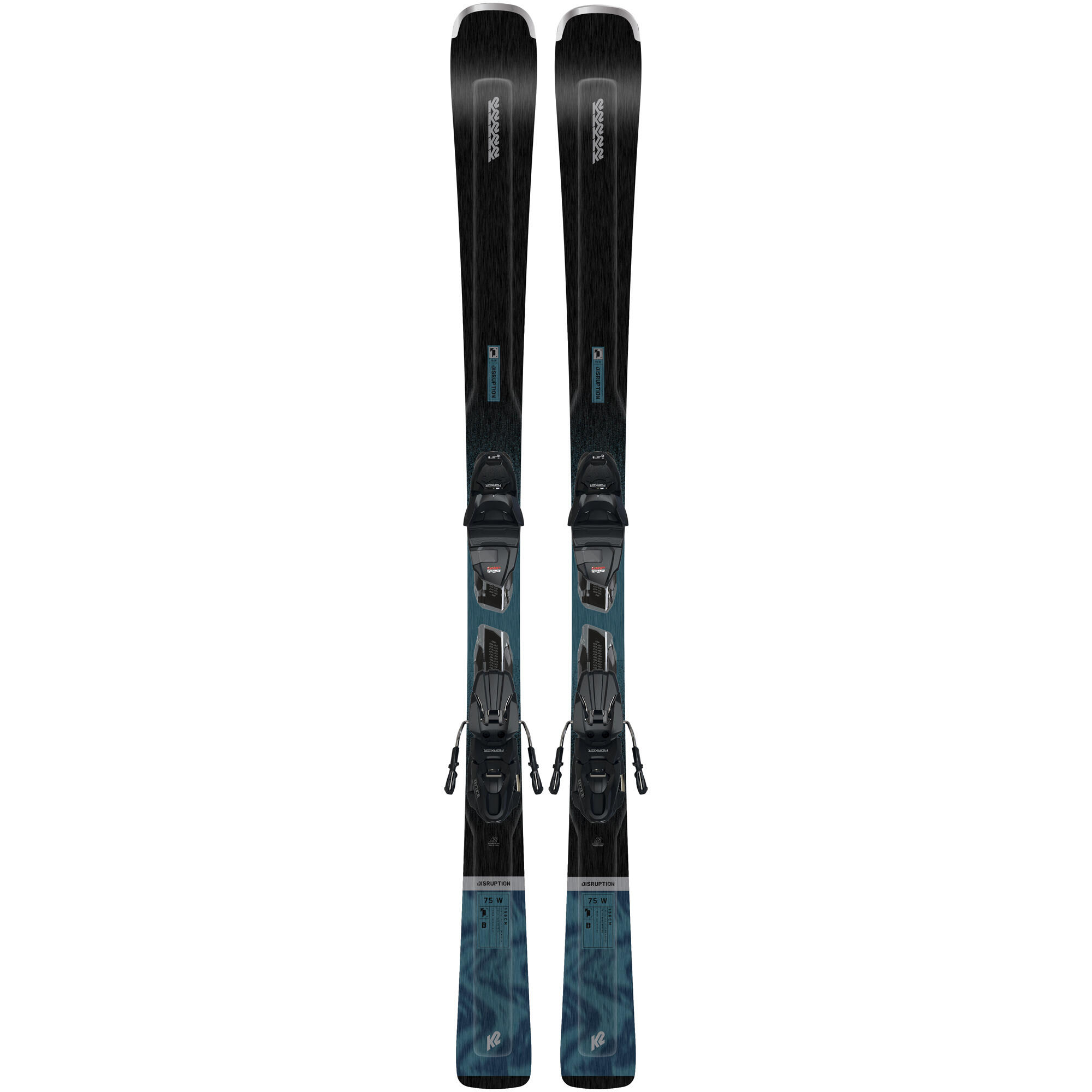 Narty damskie K2 DISRUPTION 75 W - ERP 10 Quikclik black - anthracite SET