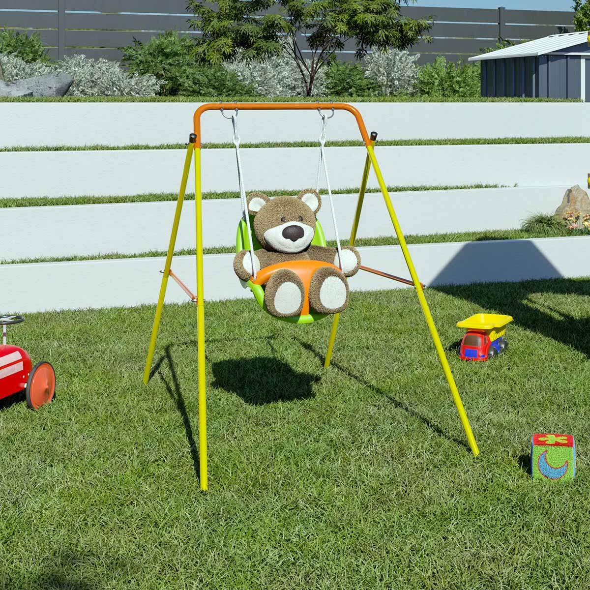 TRIGANO Funny babyschommel Emma 94x145x120 cm staal J-10153P9 5/7