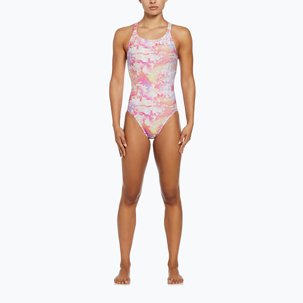 Strój pływacki jednoczęściowy damski Nike Hydrastrong Multi Print Fastback