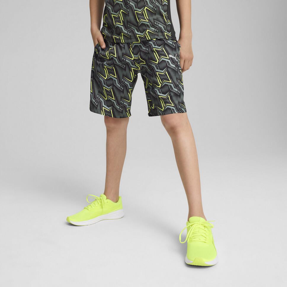 Młodzieżowe tkane szorty Essentials PUMA Black