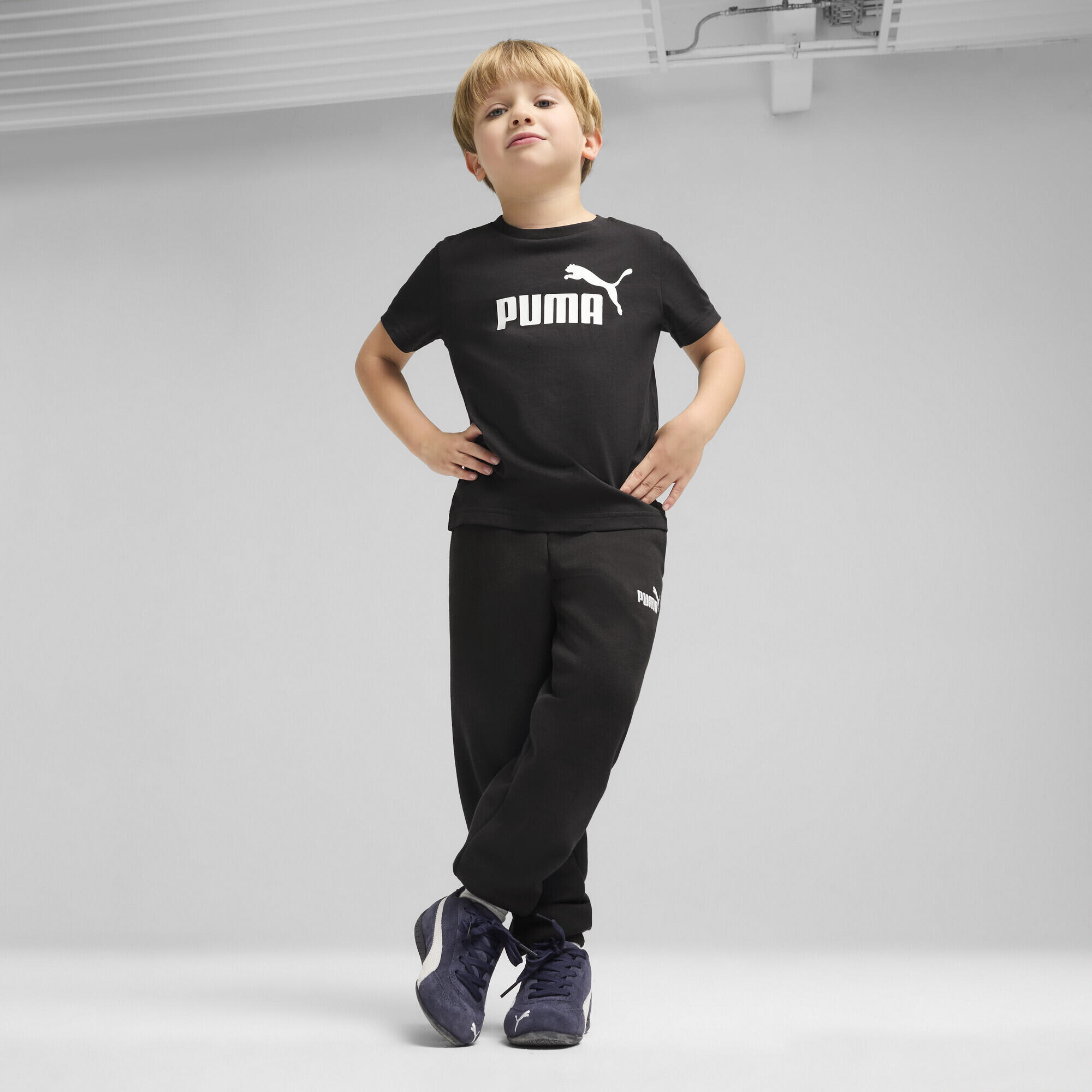 ESS No. 1 Logo Fleece-Jogginghose Jungen PUMA 4/7