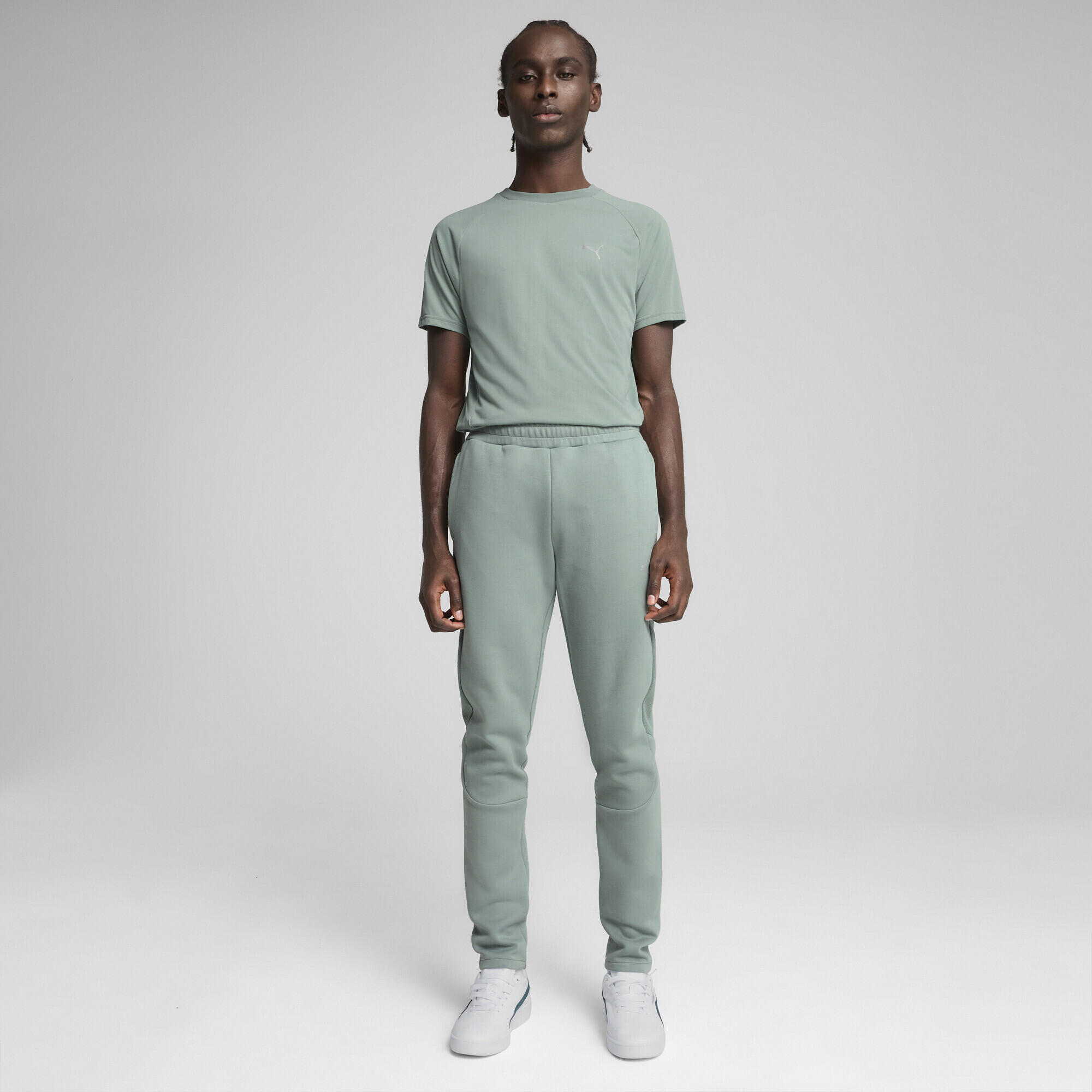 Pantaloni EVOSTRIPE da uomo PUMA Green Moon 6/7