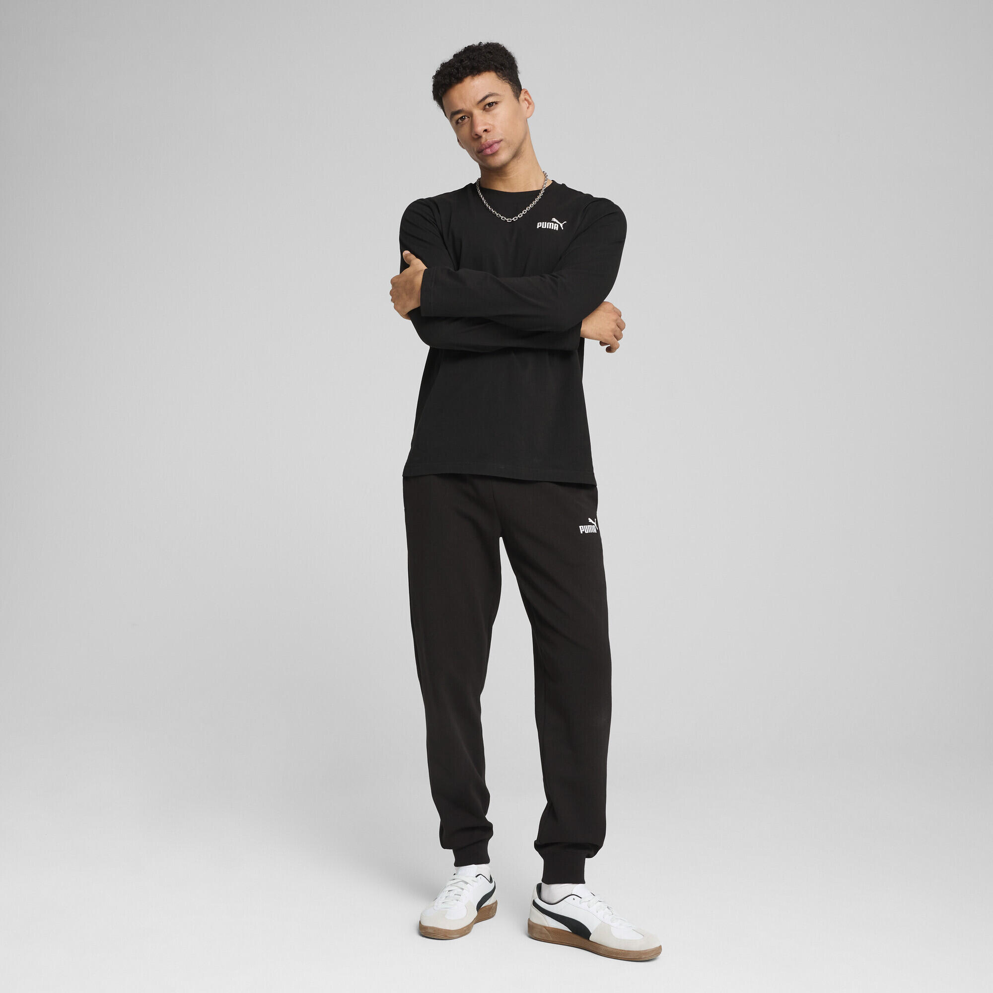 Pantaloni con logo Essentials N. 1 da uomo PUMA Black 6/7
