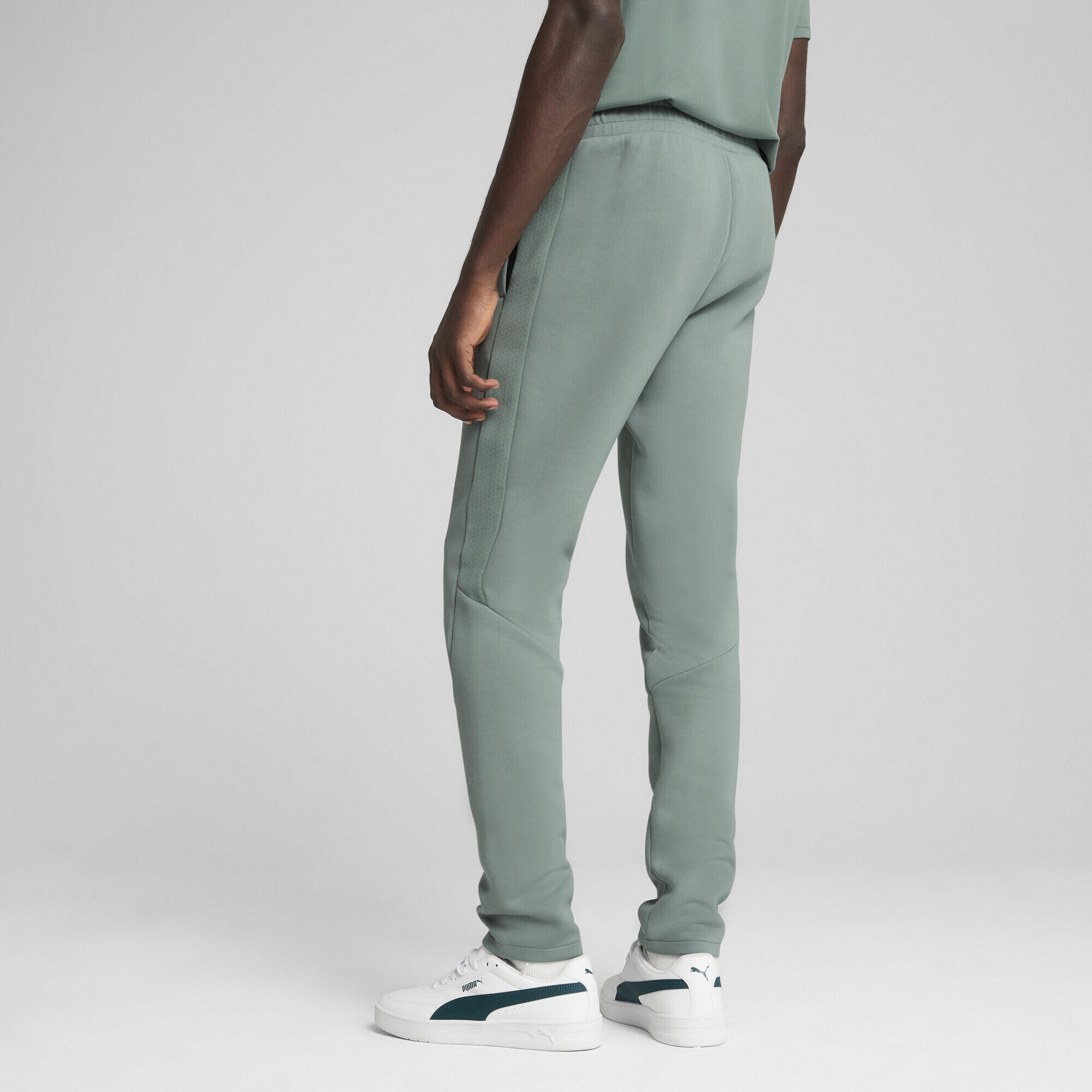 Pantaloni EVOSTRIPE da uomo PUMA Green Moon 5/7