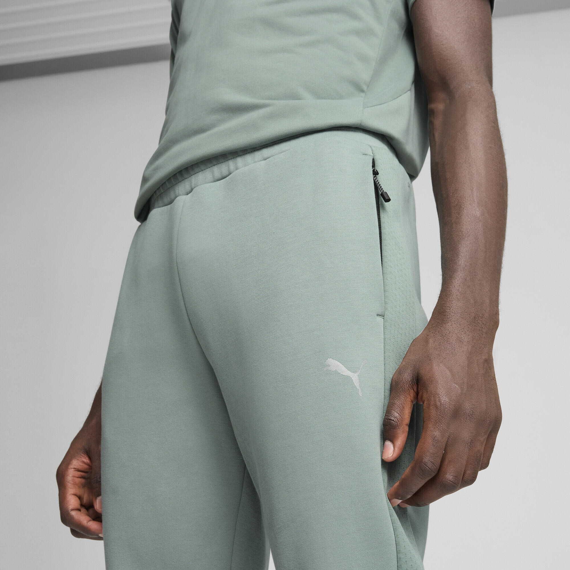 Pantaloni EVOSTRIPE da uomo PUMA Green Moon 3/7