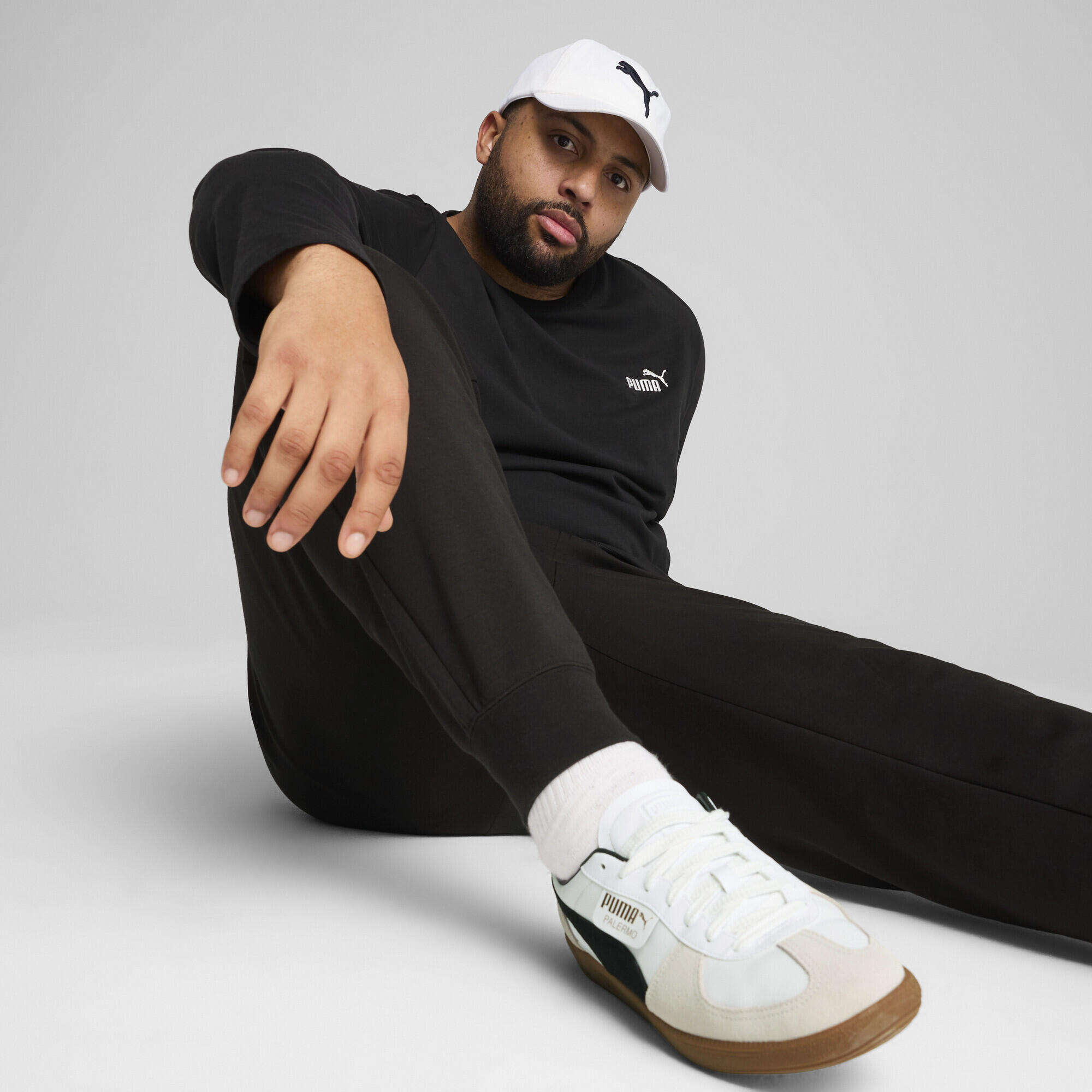 Pantaloni con logo Essentials N. 1 da uomo PUMA Black 3/7