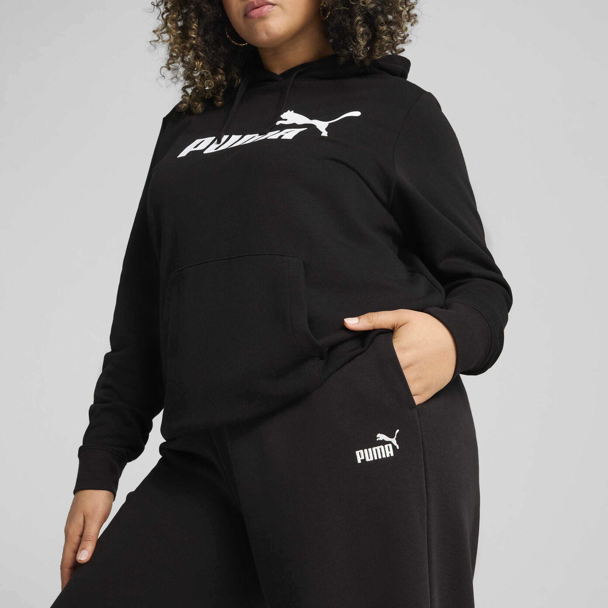 Pantalon confort tissé à petit logo N° 1 ESS Femme PUMA Black 3/7
