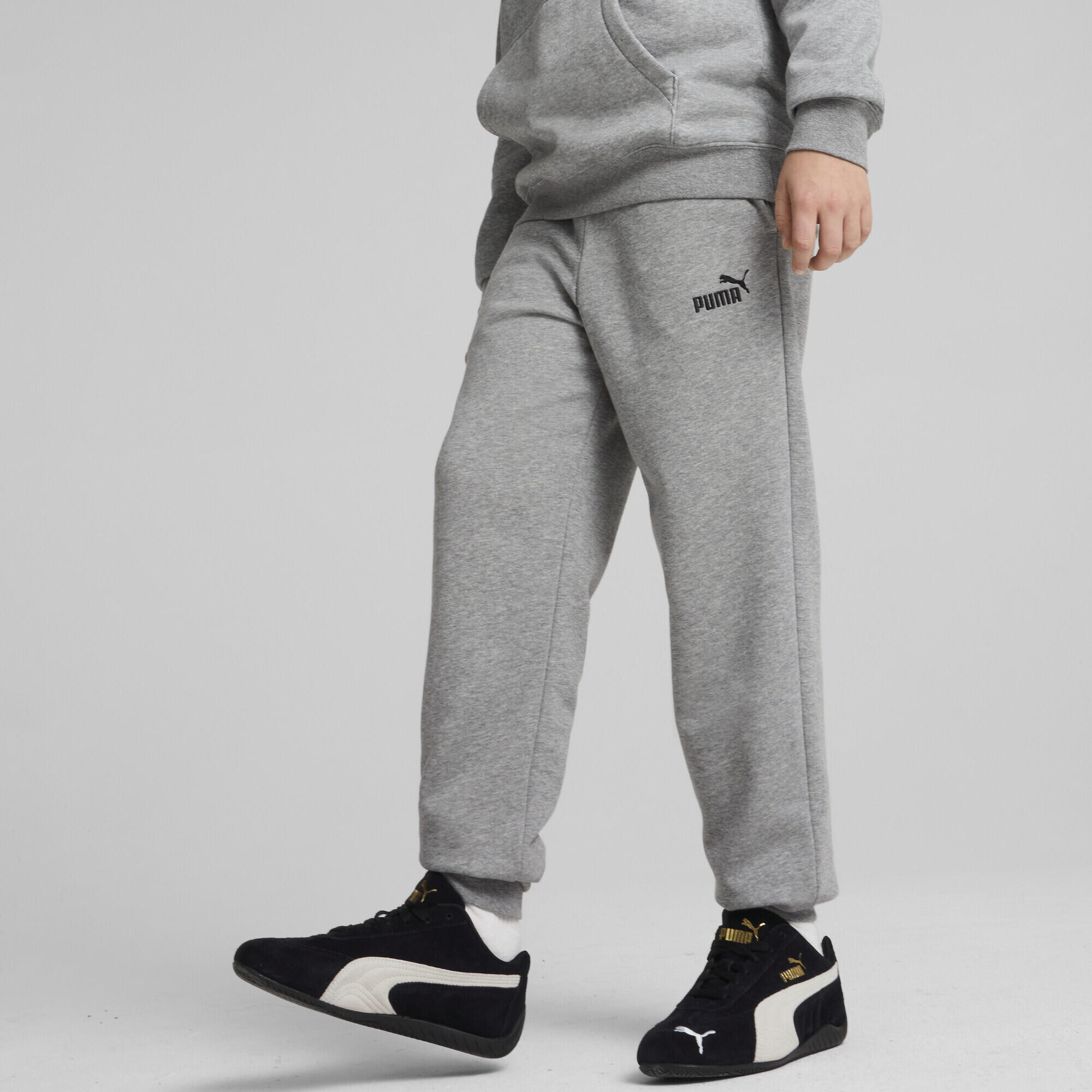 Pantaloni della tuta con logo ESS N. 1 per ragazzi PUMA Medium Gray Heather 2/7