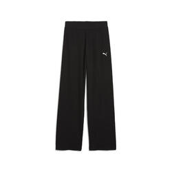 Pantalon droit côtelé à taille haute ESS ELEVATED Femme PUMA Black