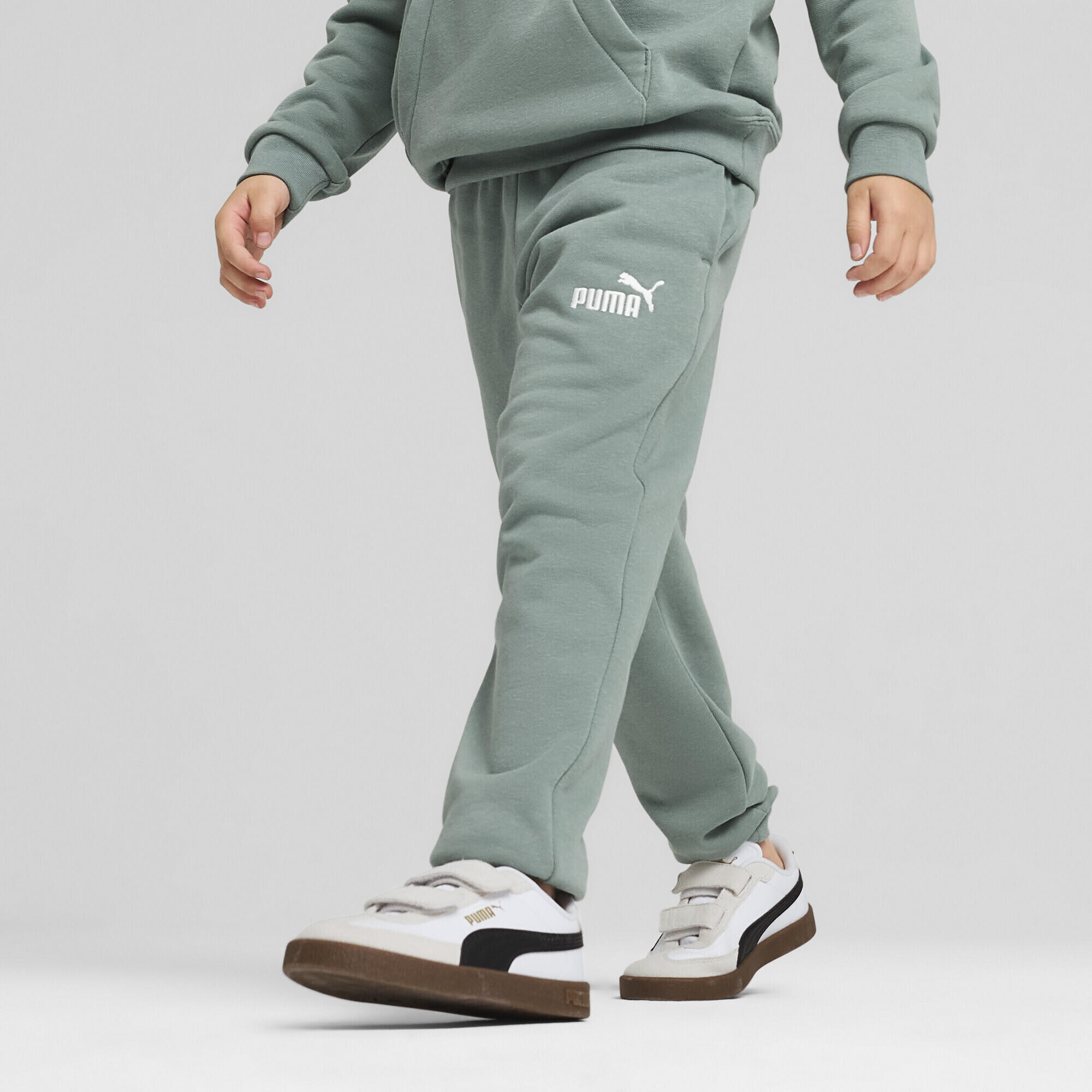 ESS No. 1 Logo Fleece-Jogginghose Jungen PUMA Green Moon 2/7