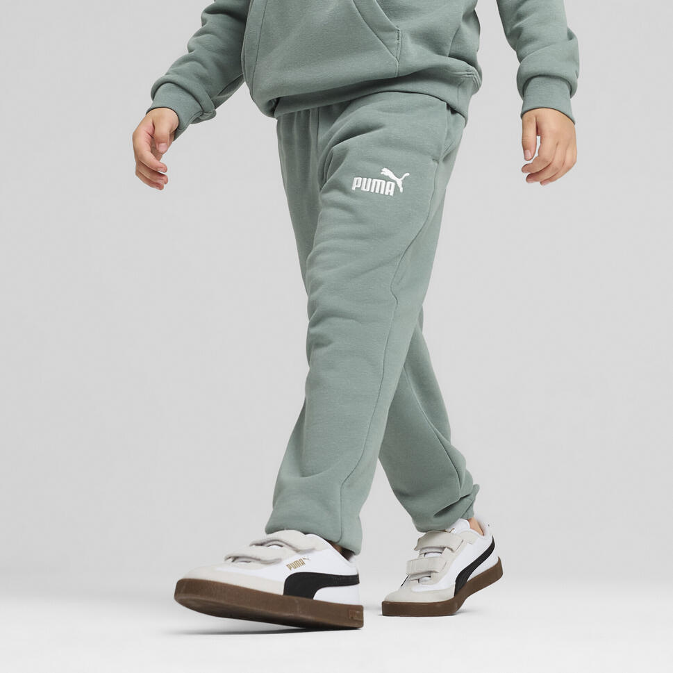 Dziecięce polarowe spodnie dresowe ESS z logo No. 1 PUMA Green Moon