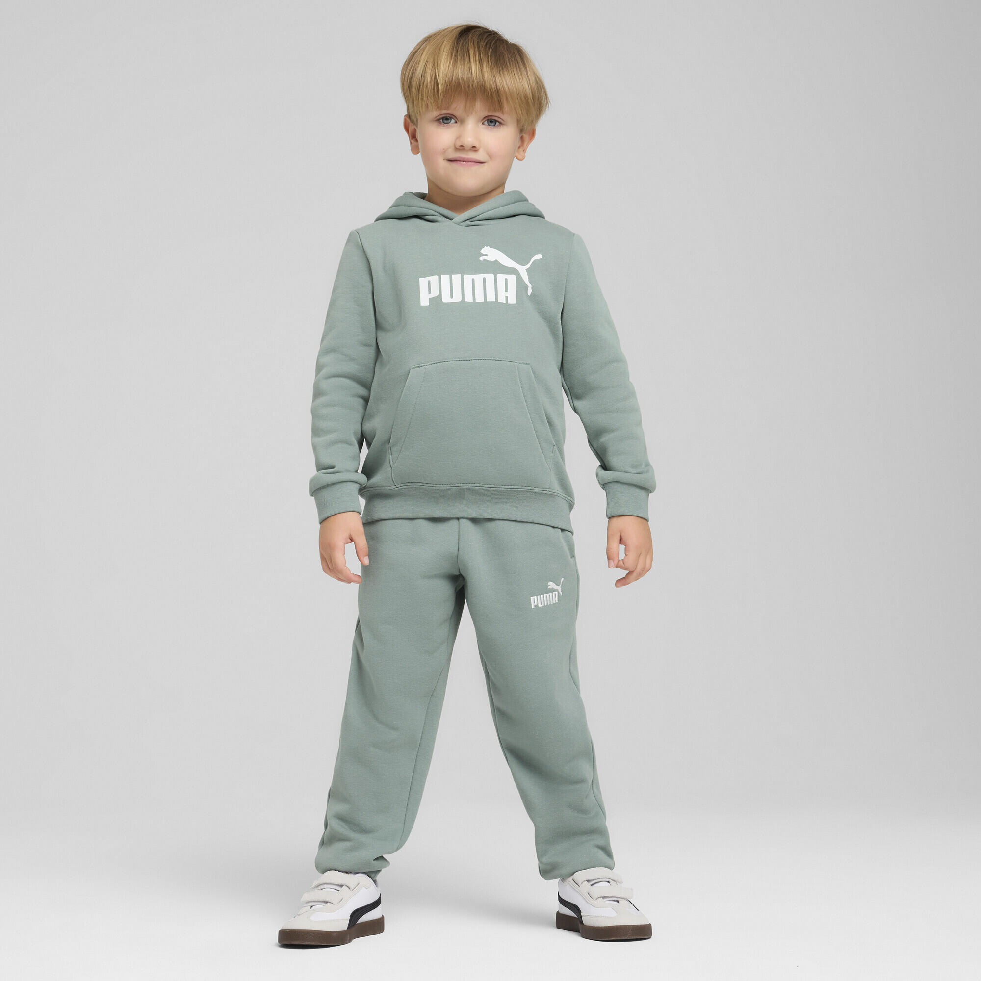ESS No. 1 Logo Fleece-Jogginghose Jungen PUMA Green Moon 5/7