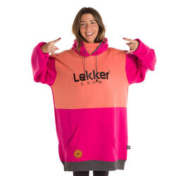 Face Mask Tall Hoodie Spicy Coral