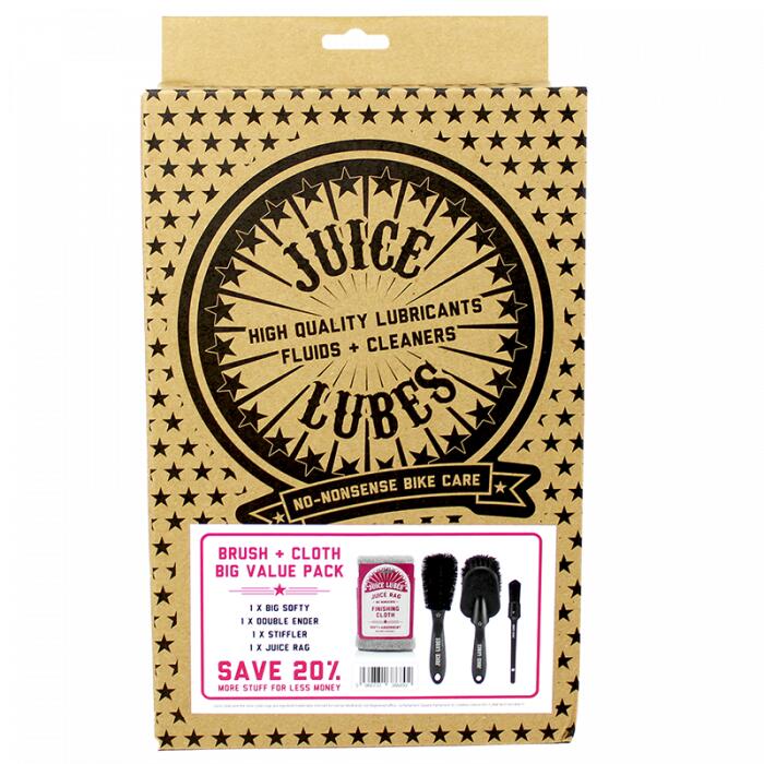 JUICE LUBES Juice Lubes 3 x Brush and Cloth Pack