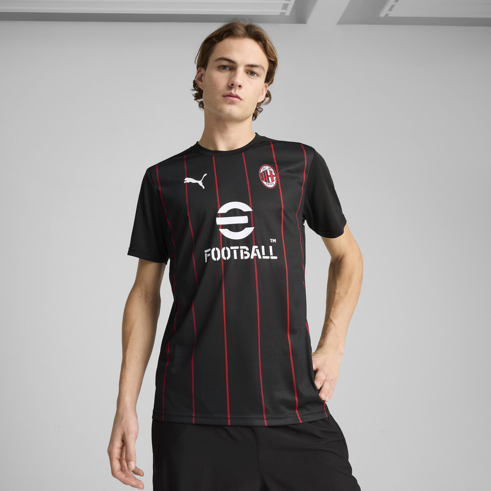 AC Mailand Aufwärmtrikot Herren PUMA Black For All Time Red 2/7