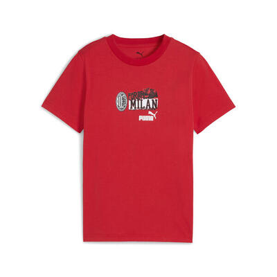 Ac milan ftblnrgy t-shirt voor jongeren puma for all time red black