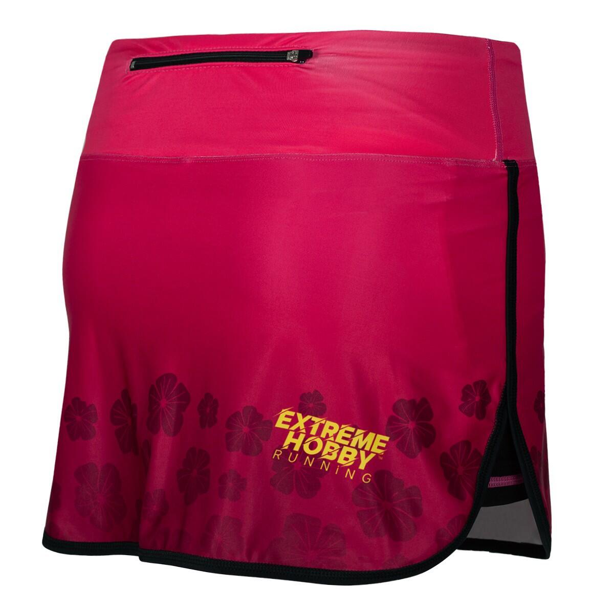 Gonna da running da donna con pantaloncini integrati EXTREME HOBBY FLOWERS 2/6