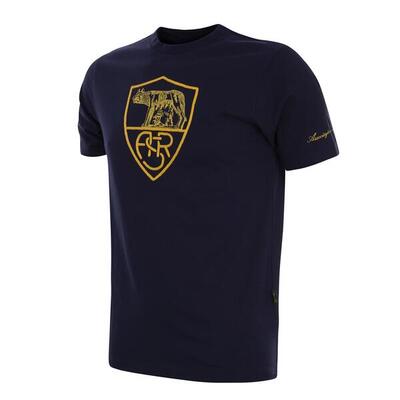 T-shirt - heren - as roma heritage - korte mouw - blauw
