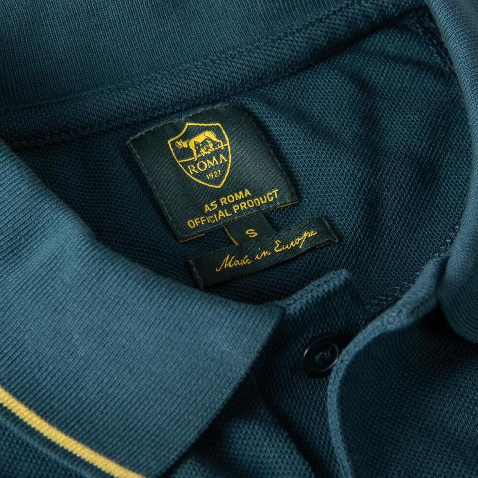 Koszulka polo AS Roma Heritage Zielona