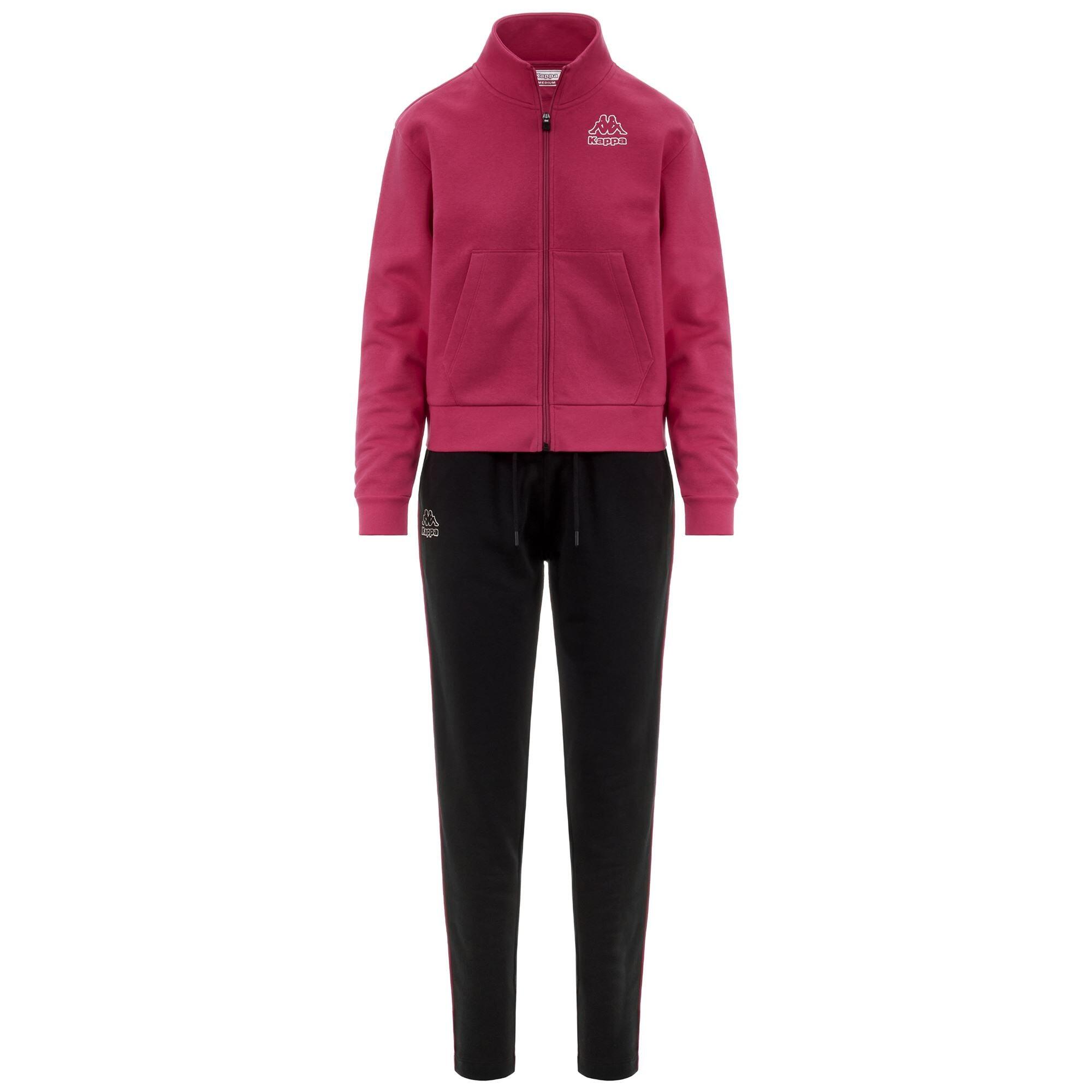 KAPPA tuta da donna in cotone nero da fitness