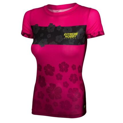 Maillot de running à manches courtes pour femme EXTREME HOBBY FLOWERS