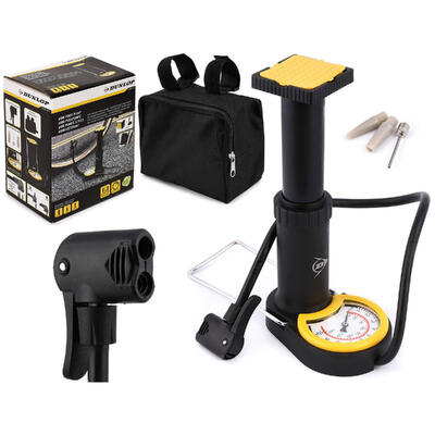 Pompka nożna rowerowa z manometrem DUNLOP