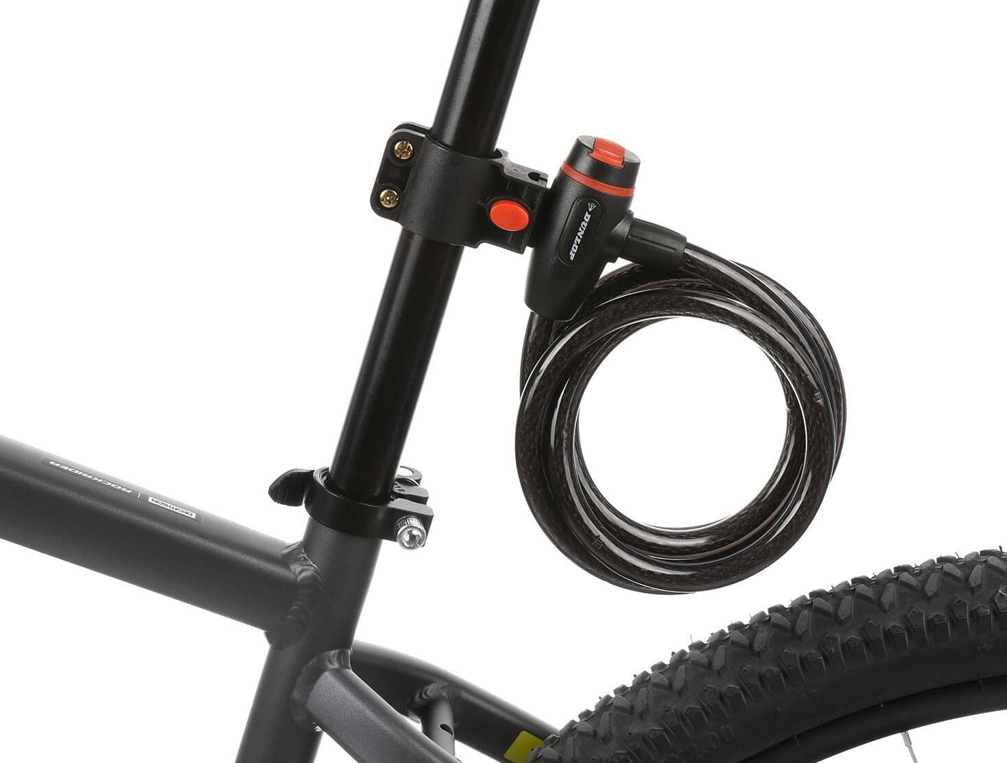 Zapięcie blokada rowerowa linka łańcuch 2 kluczyki DUNLOP 3/7
