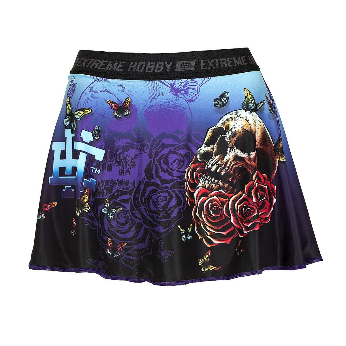 Sportrok voor dames met geïntegreerde short EXTREME HOBBY SKULL 3/7