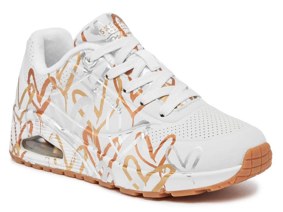 Buty na co dzień damskie SKECHERS UNO METALLIC LOVE eko skóra