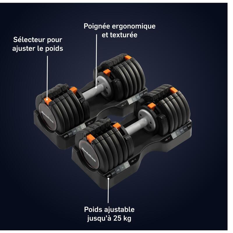 Kit d'haltères réglable de 5 à 25kg (Paire) 2