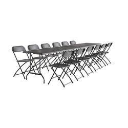 2 tables de réception pliables blanc + 12 chaises I sweeek