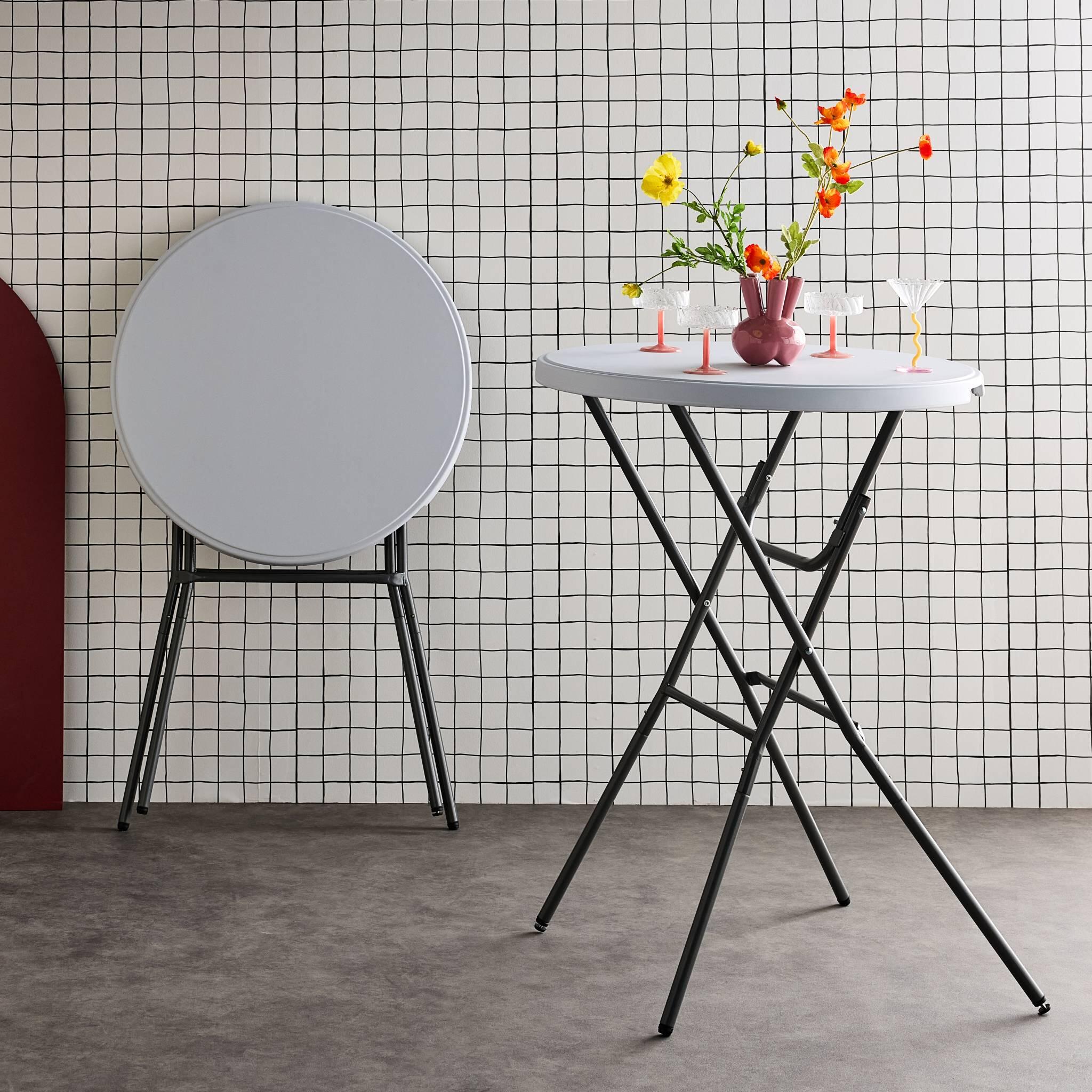 Lot de 2 tables de réception Mange debout, pliables | sweeek 3/6