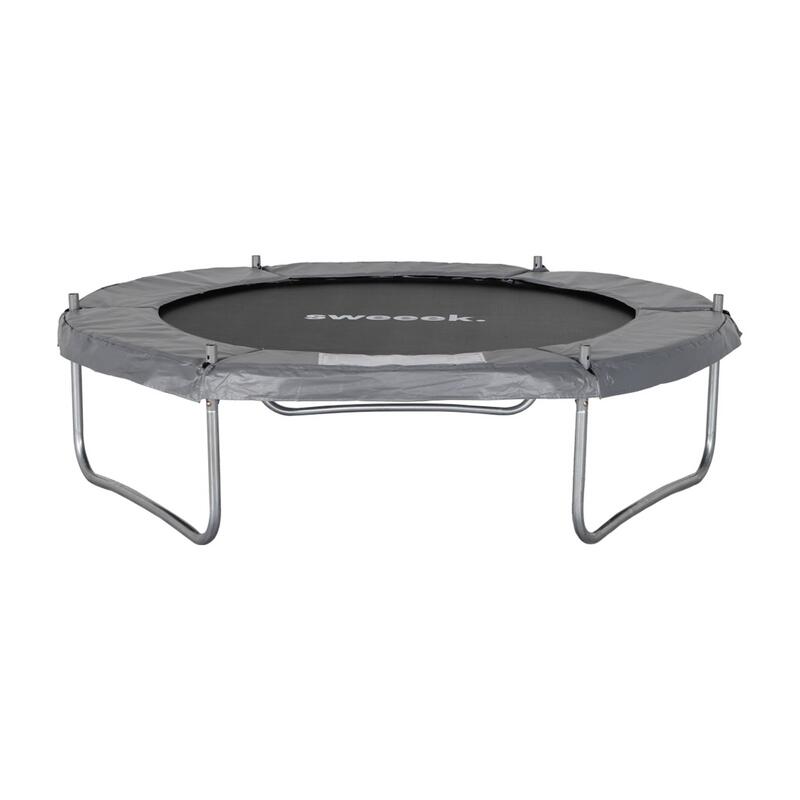 Trampoline 180cm - Cassiopée gris avec son filet de protection - Trampoline de