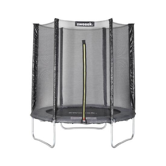 Trampoline 180cm gris filet de protection - 2m | sweeek