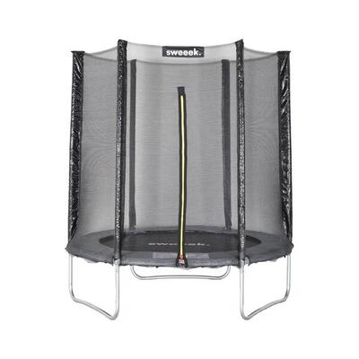 Trampolino 180cm con rete di protezione. Grigio