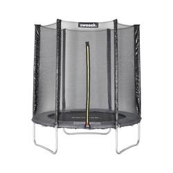 Trampoline 180cm - Cassiopée gris avec son filet de protection - Trampoline de