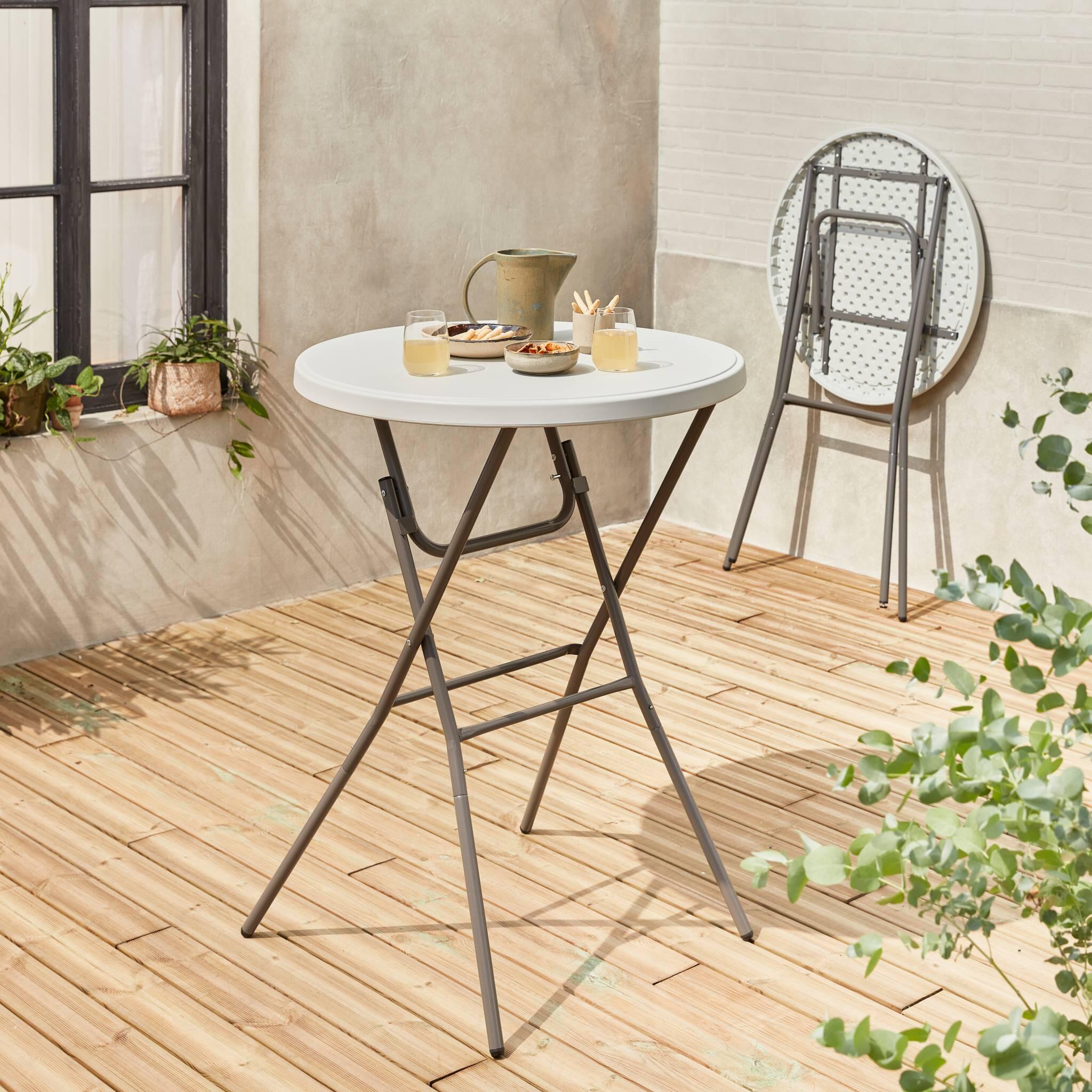 Lot de 2 tables de réception Mange debout, pliables | sweeek 5/6